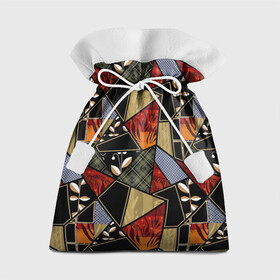 Подарочный 3D мешок с принтом Разноцветные заплатки  в Кировске, 100% полиэстер | Размер: 29*39 см | flaps | patchwork | деревенский | заплатки | модный | популярный | пэчворк | разноцветный | рустик | этнический