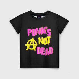 Детская футболка 3D с принтом Панк анархия в Кировске, 100% гипоаллергенный полиэфир | прямой крой, круглый вырез горловины, длина до линии бедер, чуть спущенное плечо, ткань немного тянется | alternative | music | punk | punks not dead | rock | альтернатива | музыка | панк | панки не умерают | панкс нот дэд | рок