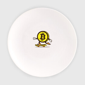 Тарелка с принтом Биткоин на скейте в Кировске, фарфор | диаметр - 210 мм
диаметр для нанесения принта - 120 мм | bitcoin | альткоин | битки | биткоин | биток | крипта | криптовалюта | монета | сатоши
