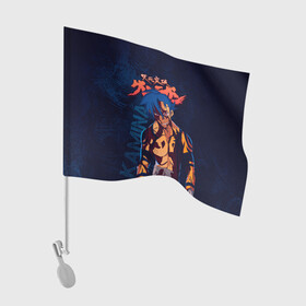 Флаг для автомобиля с принтом Камина Гуррен Лаганн в Кировске, 100% полиэстер | Размер: 30*21 см | gurren lagann | kamina | tengen toppa gurren lagann | гуррен | гуррен лаганн | камина дзиха | лаганн