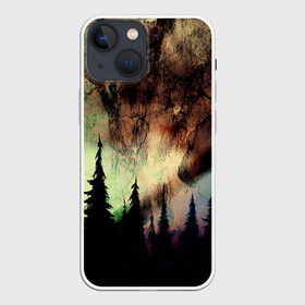 Чехол для iPhone 13 mini с принтом СТРАШНЫЙ ЛЕС в Кировске,  |  | абстракция | живопись | искуство | лес | рисунок