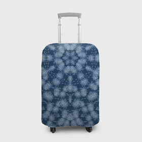 Чехол для чемодана 3D с принтом Модный  абстрактный узор  в Кировске, 86% полиэфир, 14% спандекс | двустороннее нанесение принта, прорези для ручек и колес | калейдоскоп | летний | модный | молодежный | пляжный рисунок | синий | современный | цветочный орнамент