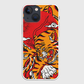 Чехол для iPhone 13 mini с принтом Год тигра в Кировске,  |  | год  тигра | дикий | звери | кошки | полосы | тигр | тигровые мотивы | хищник