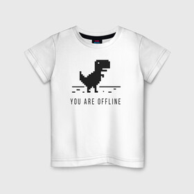 Детская футболка хлопок с принтом Programm v 1.0 в Кировске, 100% хлопок | круглый вырез горловины, полуприлегающий силуэт, длина до линии бедер | chrome | code | programmer | динозавр | код | кодить | программист