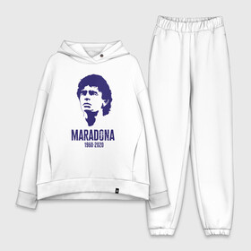 Женский костюм хлопок Oversize с принтом Марадона в Кировске,  |  | argentina | diego | football | maradona | messi | аргентина | гол | диего | игрок | марадона | месси | мяч | рука бога | спорт | футбол | футболист | чемпион