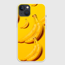 Чехол для iPhone 13 с принтом Банановый рай в Кировске,  |  | Тематика изображения на принте: банановый | бананы | желтый | кожура | фрукты