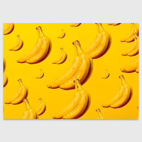 Поздравительная открытка с принтом Банановый рай в Кировске, 100% бумага | плотность бумаги 280 г/м2, матовая, на обратной стороне линовка и место для марки
 | Тематика изображения на принте: банановый | бананы | желтый | кожура | фрукты