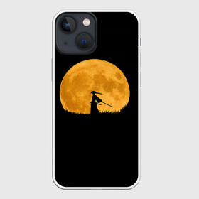 Чехол для iPhone 13 mini с принтом Путь самурая в Кировске,  |  | астрономический | бусидо | луна | мир | самурай