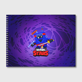Альбом для рисования с принтом Ninja Ash Brawl Stars Эш  в Кировске, 100% бумага
 | матовая бумага, плотность 200 мг. | ash | brawl | brawl stars | brawlstars | brawl_stars | аш | бравл | бравлстарс | эш