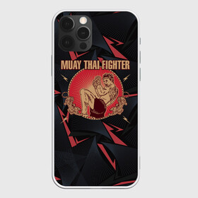 Чехол для iPhone 12 Pro с принтом MUAY THAI FIGHTER в Кировске, силикон | область печати: задняя сторона чехла, без боковых панелей | fighter | muay thai | боец | драки | карате | муай тай | мутай