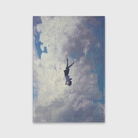 Обложка для паспорта матовая кожа с принтом Летящая девушка в Кировске, натуральная матовая кожа | размер 19,3 х 13,7 см; прозрачные пластиковые крепления | fly | girl | девушка | небо | облака | полёт