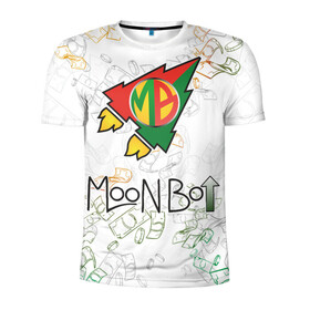 Мужская футболка 3D спортивная с принтом Moon bot money logo  в Кировске, 100% полиэстер с улучшенными характеристиками | приталенный силуэт, круглая горловина, широкие плечи, сужается к линии бедра | Тематика изображения на принте: moon bot logo | moonbot | мунбот