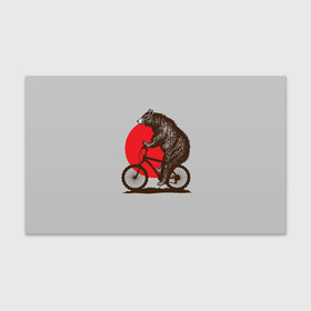 Бумага для упаковки 3D с принтом Медведь на велосиеде в Кировске, пластик и полированная сталь | круглая форма, металлическое крепление в виде кольца | вело | велосипед | медведь | солнце | спорт | япония