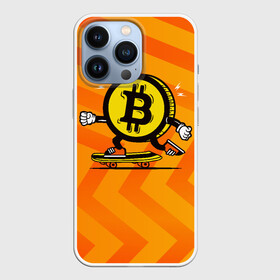 Чехол для iPhone 13 Pro с принтом Биткоин на скейте в Кировске,  |  | bitcoin | альткоин | битки | биткоин | биток | крипта | криптовалюта | монета | сатоши