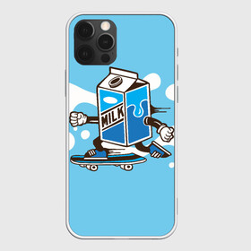 Чехол для iPhone 12 Pro Max с принтом Пачка молока на скейте в Кировске, Силикон |  | коробка | молоко | молочко | пачка молока | скейт | упаковка