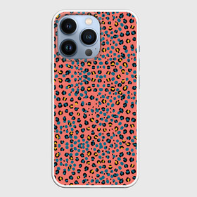 Чехол для iPhone 13 Pro с принтом Леопардовый принт на розовом в Кировске,  |  | абстракция | африканский | леопардовые пятна | леопардовый принт | розовый | сафари