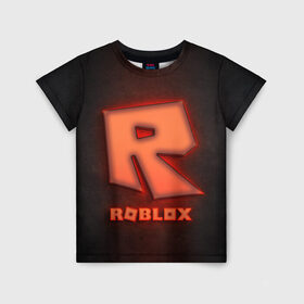 Детская футболка 3D с принтом ROBLOX NEON RED в Кировске, 100% гипоаллергенный полиэфир | прямой крой, круглый вырез горловины, длина до линии бедер, чуть спущенное плечо, ткань немного тянется | neon | roblox | игра | компьютерная игра | логотип | неон | онлайн | онлайн игра | роблакс | роблокс