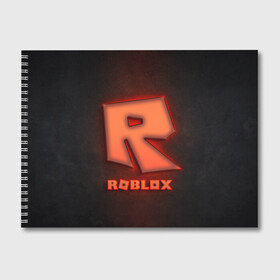 Альбом для рисования с принтом ROBLOX NEON RED в Кировске, 100% бумага
 | матовая бумага, плотность 200 мг. | neon | roblox | игра | компьютерная игра | логотип | неон | онлайн | онлайн игра | роблакс | роблокс