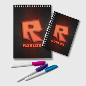 Блокнот с принтом ROBLOX NEON RED в Кировске, 100% бумага | 48 листов, плотность листов — 60 г/м2, плотность картонной обложки — 250 г/м2. Листы скреплены удобной пружинной спиралью. Цвет линий — светло-серый
 | Тематика изображения на принте: neon | roblox | игра | компьютерная игра | логотип | неон | онлайн | онлайн игра | роблакс | роблокс
