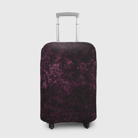 Чехол для чемодана 3D с принтом Мраморная текстура камня в Кировске, 86% полиэфир, 14% спандекс | двустороннее нанесение принта, прорези для ручек и колес | абстрактный | бархатный | бордовый | камень | модный | мрамор | пурпурный | современный узор