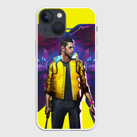 Чехол для iPhone 13 mini с принтом Cyberpunk 2077 в Кировске,  |  | art | character | cyberpunk | cyberpunk 2077 | drawing | game | vee | арт | ви | игра | киберпанк | киберпанк 2077 | персонаж | рисунок