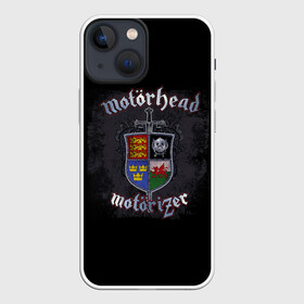 Чехол для iPhone 13 mini с принтом Shield of Motorhead в Кировске,  |  | alternative | metall | motorhead | music | rock | альтернатива | металл | моторхед | моторхэд | музыка | рок