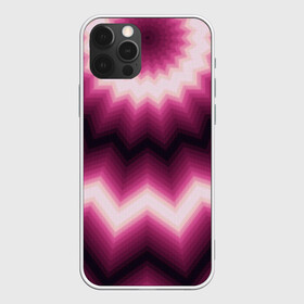 Чехол для iPhone 12 Pro Max с принтом Черно-пурпурный калейдоскоп в Кировске, Силикон |  | абстрактный | бордовый | геометрический | зигзаг | калейдоскоп | модный | орнамент | современный | черный