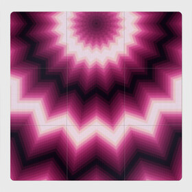 Магнитный плакат 3Х3 с принтом Черно-пурпурный калейдоскоп в Кировске, Полимерный материал с магнитным слоем | 9 деталей размером 9*9 см | абстрактный | бордовый | геометрический | зигзаг | калейдоскоп | модный | орнамент | современный | черный