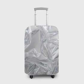 Чехол для чемодана 3D с принтом Голографичная фольга в Кировске, 86% полиэфир, 14% спандекс | двустороннее нанесение принта, прорези для ручек и колес | голографическая | голография | метал | паттерн | текстура | текстура метала | тренд | фольга