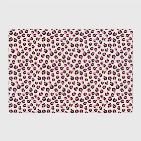 Магнитный плакат 3Х2 с принтом Леопардовый принт розовый в Кировске, Полимерный материал с магнитным слоем | 6 деталей размером 9*9 см | Тематика изображения на принте: бежевый | леопард | леопардовый принт | молочный цвет | пятнистый | розовый