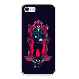 Чехол для iPhone 5/5S матовый с принтом King Lemmy в Кировске, Силикон | Область печати: задняя сторона чехла, без боковых панелей | alternative | metall | motorhead | music | rock | альтернатива | лемми | металл | моторхед | моторхэд | музыка | рок