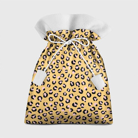 Подарочный 3D мешок с принтом Желтый леопардовый принт в Кировске, 100% полиэстер | Размер: 29*39 см | Тематика изображения на принте: желтый | леопардовый принт | паттерн | пятна | пятнистый | розовый | текстура