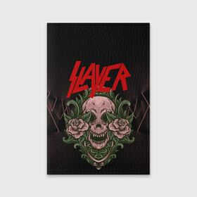 Обложка для паспорта матовая кожа с принтом SLAYER | УБИЙЦА (Z) в Кировске, натуральная матовая кожа | размер 19,3 х 13,7 см; прозрачные пластиковые крепления | rock | slayer | грув метал | джеф ханнем | керри кинг | ню метал | рок | трэш метал