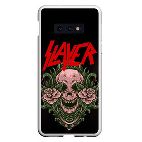 Чехол для Samsung S10E с принтом SLAYER | УБИЙЦА (Z) в Кировске, Силикон | Область печати: задняя сторона чехла, без боковых панелей | rock | slayer | грув метал | джеф ханнем | керри кинг | ню метал | рок | трэш метал