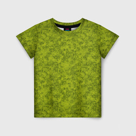 Детская футболка 3D с принтом Зеленый мраморный узор  в Кировске, 100% гипоаллергенный полиэфир | прямой крой, круглый вырез горловины, длина до линии бедер, чуть спущенное плечо, ткань немного тянется | зеленый | зеленый мрамор | каменный | модный | мраморный | современный