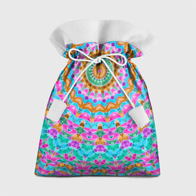 Подарочный 3D мешок с принтом разноцветный калейдоскоп  в Кировске, 100% полиэстер | Размер: 29*39 см | Тематика изображения на принте: детский | женский | калейдоскоп | круглый | орнамент | розовый | этнический