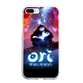 Чехол для iPhone 7Plus/8 Plus матовый с принтом Ori and the Will of the Wisps в Кировске, Силикон | Область печати: задняя сторона чехла, без боковых панелей | adventure | asleep | forest spirit | naru | night | ori and the will of the wisps | orient | pc game | volcanic eruption | дух леса | извержение вулкана | компьютерная игра | нару | ночь | ори | ори и блуждающие огоньки | приключения | спит