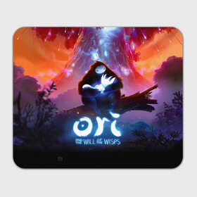 Коврик для мышки прямоугольный с принтом Ori and the Will of the Wisps в Кировске, натуральный каучук | размер 230 х 185 мм; запечатка лицевой стороны | adventure | asleep | forest spirit | naru | night | ori and the will of the wisps | orient | pc game | volcanic eruption | дух леса | извержение вулкана | компьютерная игра | нару | ночь | ори | ори и блуждающие огоньки | приключения | спит