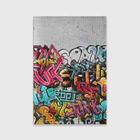 Обложка для паспорта матовая кожа с принтом Graffiti on the wall в Кировске, натуральная матовая кожа | размер 19,3 х 13,7 см; прозрачные пластиковые крепления | Тематика изображения на принте: абстракция | граффити | надписи | надписи текстура | паттерн граффити | текстура | текстура граффити | шрифт