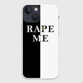 Чехол для iPhone 13 mini с принтом Rape Me | Kurt Cobain (+спина) (Z) в Кировске,  |  | cobain | kurt | kurt donald cobain | nirvana | rape me | rock | smile | альтернативный рок | гранж | дэйв грол | крист новоселич | курт кобейн | нирвана | рок | смайл