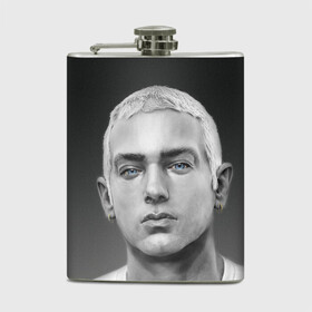 Фляга с принтом EMINEM | ЭМИНЕМ (Z) в Кировске, металлический корпус | емкость 0,22 л, размер 125 х 94 мм. Виниловая наклейка запечатывается полностью | eminem | hip hop | rap | еминем | зарубежный реп | реп | рэп | эминем