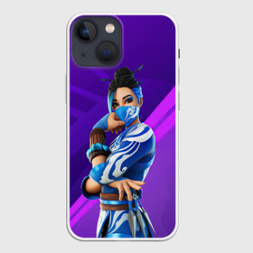 Чехол для iPhone 13 mini с принтом Fortnite Blue Jade в Кировске,  |  | art | blue jade | character | fortnite | game | skin | арт | игра | персонаж | синяя джейд | скин | фортнайт