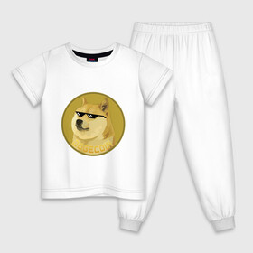 Детская пижама хлопок с принтом Dogecoin в Кировске, 100% хлопок |  брюки и футболка прямого кроя, без карманов, на брюках мягкая резинка на поясе и по низу штанин
 | crypto | cryptocurrency | dogecoin | криптовалюта | мемы | собакомонета | экономика