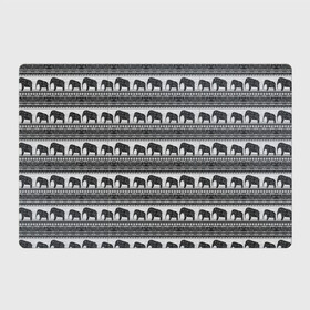 Магнитный плакат 3Х2 с принтом Черно-белый узор слоны в Кировске, Полимерный материал с магнитным слоем | 6 деталей размером 9*9 см | африканский | монохромный узор | орнамент | полосы | серый | серый и черный | слоны | этнический
