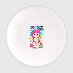 Тарелка с принтом Милая девочка пони  в Кировске, фарфор | диаметр - 210 мм
диаметр для нанесения принта - 120 мм | девочка | единорог | маленькая девочка | милашка | милая | пони