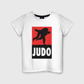 Детская футболка хлопок с принтом Judo в Кировске, 100% хлопок | круглый вырез горловины, полуприлегающий силуэт, длина до линии бедер | Тематика изображения на принте: fighter | japan | judo | mma | sport | ufc | warrior | боец | бой | воин | дзюдо | дзюдоист | единоборства | карате | поединок | спорт | спортсмен | чемпион | япония