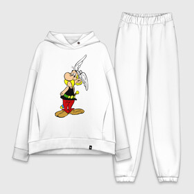 Женский костюм хлопок Oversize с принтом Скромный Астерикс в Кировске,  |  | asterix and obelix | cartoon | character | comic | magic potion | sword | wings helmet | астерикс и обеликс | комикс | магическое зелье силы | меч | мультфильм | персонаж | шлем с крыльями