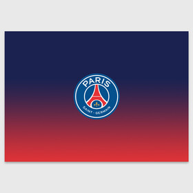 Поздравительная открытка с принтом PSG | ПСЖ / PARIS SAINT GERMAIN в Кировске, 100% бумага | плотность бумаги 280 г/м2, матовая, на обратной стороне линовка и место для марки
 | paris saint germain | psg | saint | sport | париж | псг | спорт | футбол