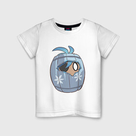 Детская футболка хлопок с принтом Бомбочка Кэйа в Кировске, 100% хлопок | круглый вырез горловины, полуприлегающий силуэт, длина до линии бедер | арт | бомба | бомбочка | бочка | кейа | крио | кэйа | лёд | мондштадт | рисунок | холод