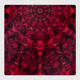 Магнитный плакат 3Х3 с принтом Модный абстрактный узор в Кировске, Полимерный материал с магнитным слоем | 9 деталей размером 9*9 см | абстрактный | калейдоскоп | красный | молодежный | популярный | современный | темный